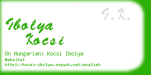 ibolya kocsi business card